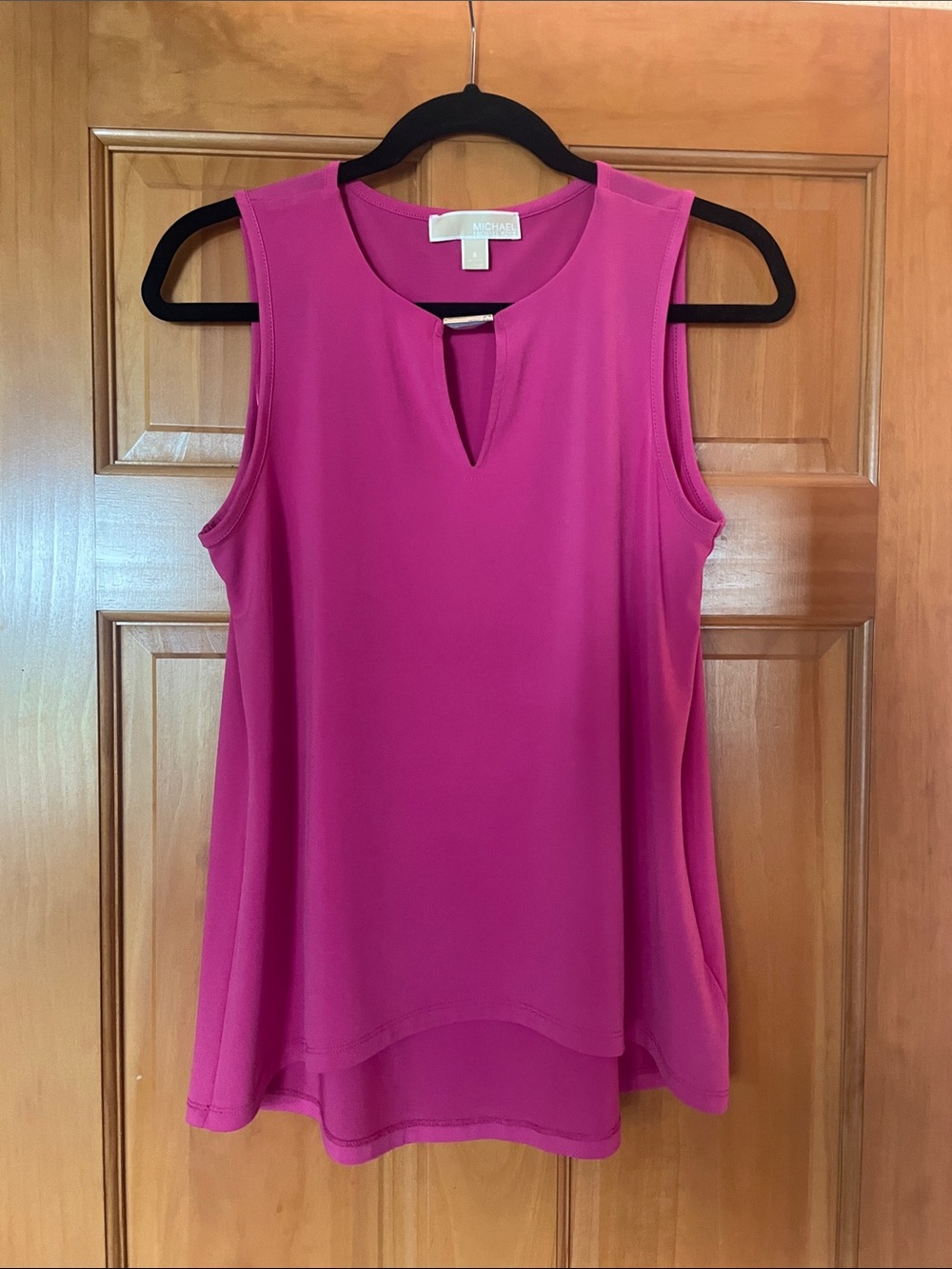 Michael Kors Fuchsia Sleeveless Split-V Neck Camisole